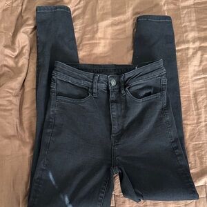 American Eagle Outfitters Women's highest rise jeggings black Skinny Jeans